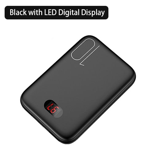 Power Bank for xiaomi mi iPhone,USAMS Mini Power Bank 10000mAh LED Display Dual USB Powerbank External Battery Fast charging