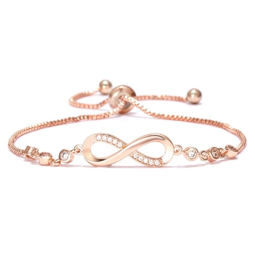 RINHOO Cubic Zirconia Tennis Infinity Friendship Bracelet & Bangles For Women Gifts Fashion Wedding Jewelry Pulseras Mujer