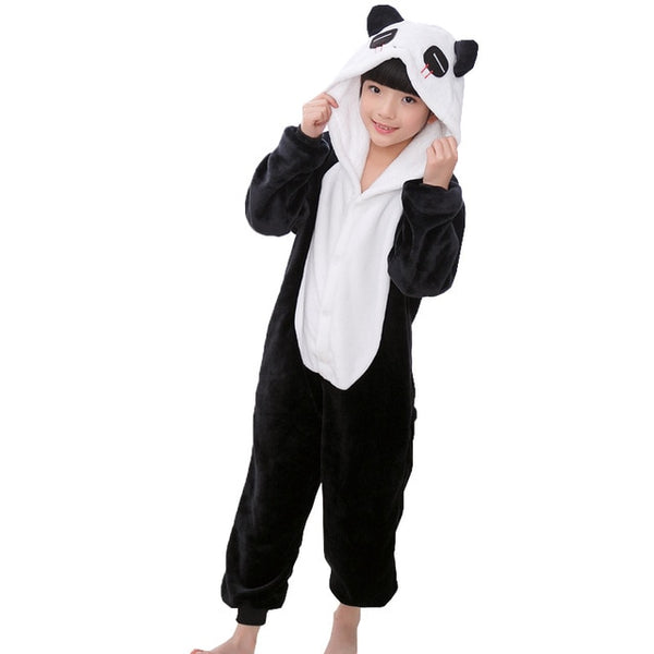 Children's Pajamas for Boys Girls Unicorn Pajamas Flannel Kids Pijamas Set Animal Kids Sleepwear Winter Boys Gilrs Onesies 4-12