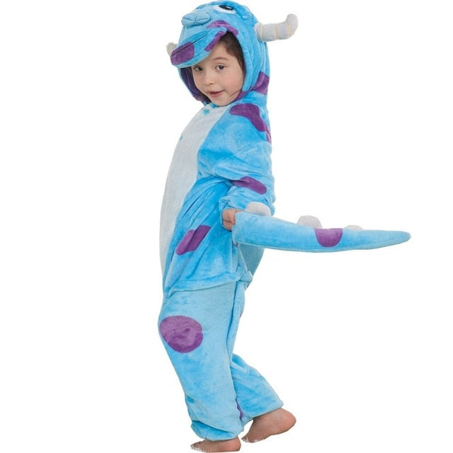 Children's Pajamas for Boys Girls Unicorn Pajamas Flannel Kids Pijamas Set Animal Kids Sleepwear Winter Boys Gilrs Onesies 4-12