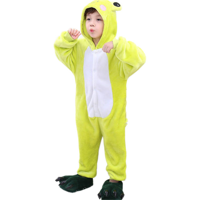 Children's Pajamas for Boys Girls Unicorn Pajamas Flannel Kids Pijamas Set Animal Kids Sleepwear Winter Boys Gilrs Onesies 4-12