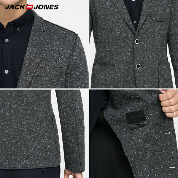 JackJones Brand flat collar simple style suit jacket man