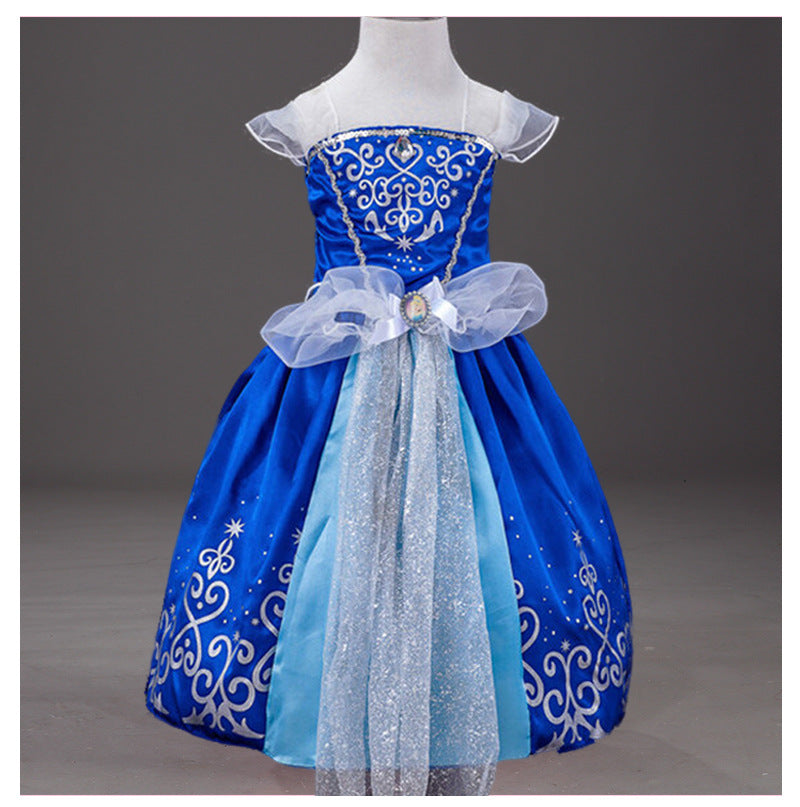 PaMaBa Elegant Princess Dress for Girls Rapunzel Cinderella Cosplay Costume Children's Party Dress-up Snow White Kids Ball Gown
