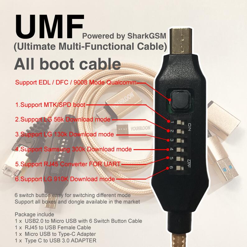 YOUKILOON UMF UItimate Multi-Functional All Boot Cable