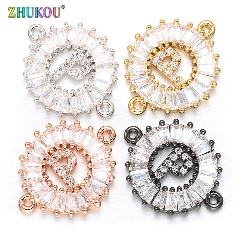 ZHUKOU 2019 New arrival copper jewelry connector for women earring and necklace Bling Bling Jewelry Findings Accessories VS300