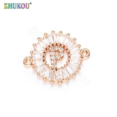 ZHUKOU 2019 New arrival copper jewelry connector for women earring and necklace Bling Bling Jewelry Findings Accessories VS300