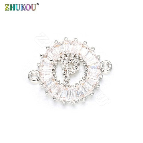 ZHUKOU 2019 New arrival copper jewelry connector for women earring and necklace Bling Bling Jewelry Findings Accessories VS300