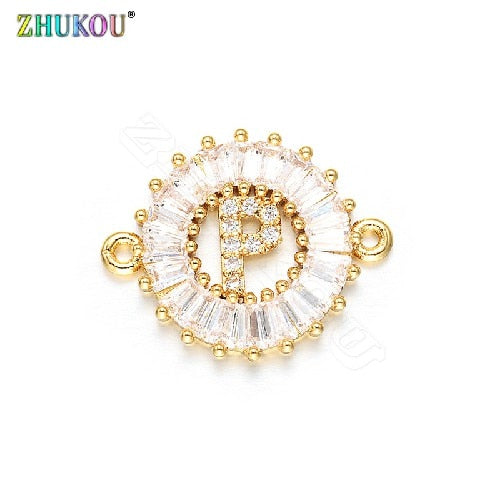 ZHUKOU 2019 New arrival copper jewelry connector for women earring and necklace Bling Bling Jewelry Findings Accessories VS300