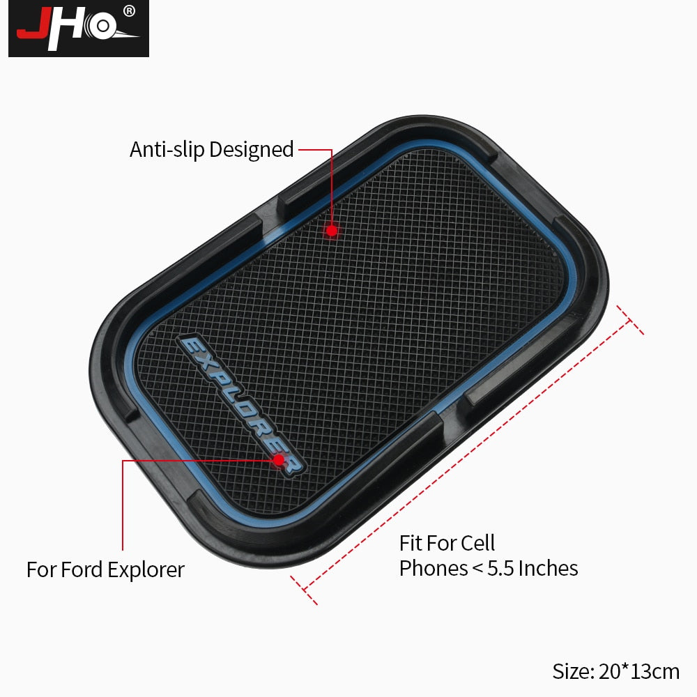 JHO Mobiles Cell Phones Anti Slip Mat Pad Holder for Ford Explorer New EDGE Jeep Grand Cherokee Patriot Car Styling Accessories