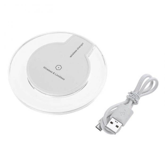 Qi Ultra Slim Wireless Charger Crystal Clear Charging Pad LED Lighting for Samsung S7 S8 S8 Plus New Arrival