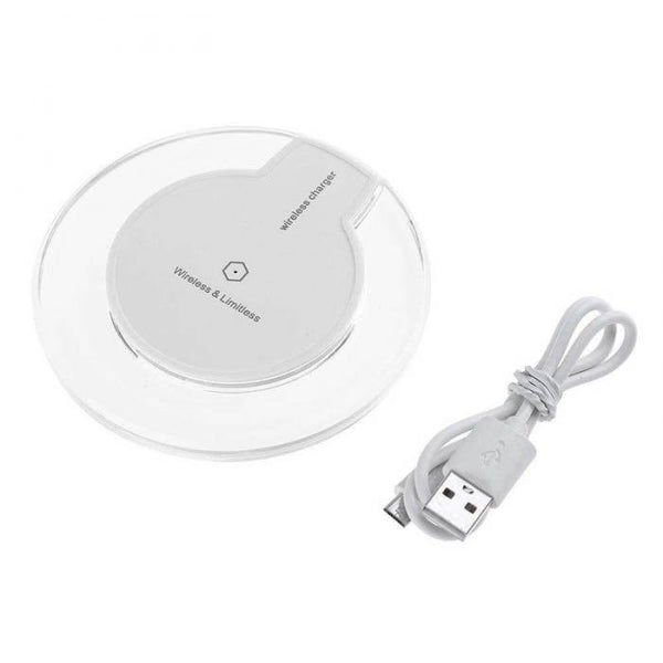 Qi Ultra Slim Wireless Charger Crystal Clear Charging Pad LED Lighting for Samsung S7 S8 S8 Plus New Arrival