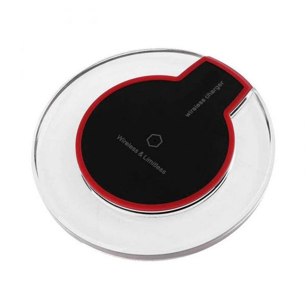 Qi Ultra Slim Wireless Charger Crystal Clear Charging Pad LED Lighting for Samsung S7 S8 S8 Plus New Arrival