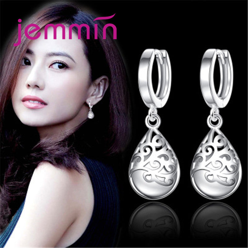 Jemmin Brand Real 925 Sterling Silver Moonlight Opal Tears Totem Drop Earrings oorbellen For Femmes Valentines Day Gift