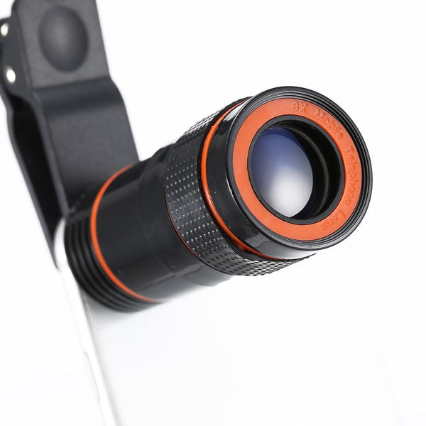 8x Zoom Optical Telescope Mobile Phone Camera Lens with Clip for iPhone Samsung HTC Huawei Sony EM88