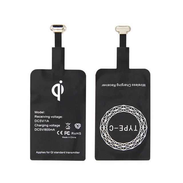 Universal Qi Wireless Charger Receiver Card Charger Adapter Pad Coil for iPhone/Type-C EM88