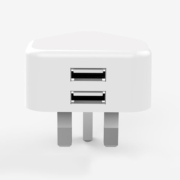 Wall Charger Adapter Dual USB UK 3 Pin Plug Travel Charging Durable For Mobile Phone EM88
