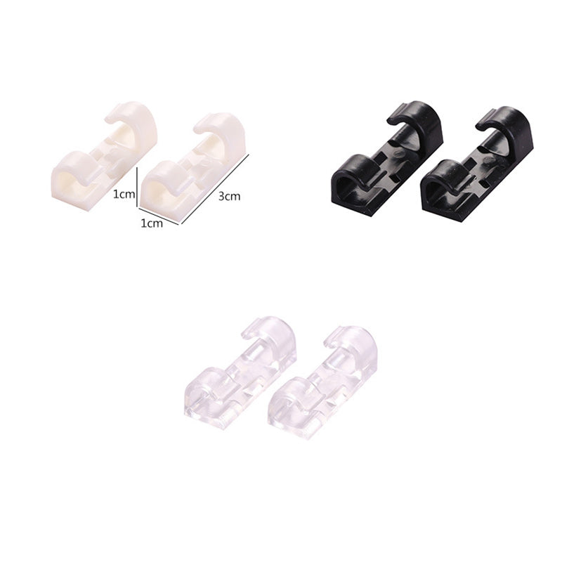 20 PCS Self Adhesive Line Holder Wire Cable Cord Clips Clamp Table Wall Tidy Organizer Tool EM88