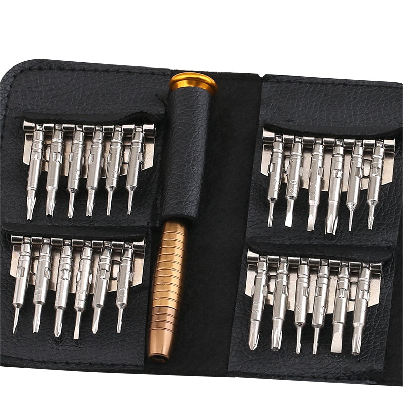 25pcs Screwdriver Mini Repair Precision Tool Kit Set Portable For Eyeglasses Laptop Watch EM88