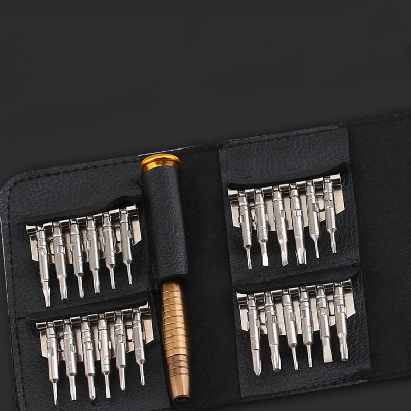 25pcs Screwdriver Mini Repair Precision Tool Kit Set Portable For Eyeglasses Laptop Watch EM88