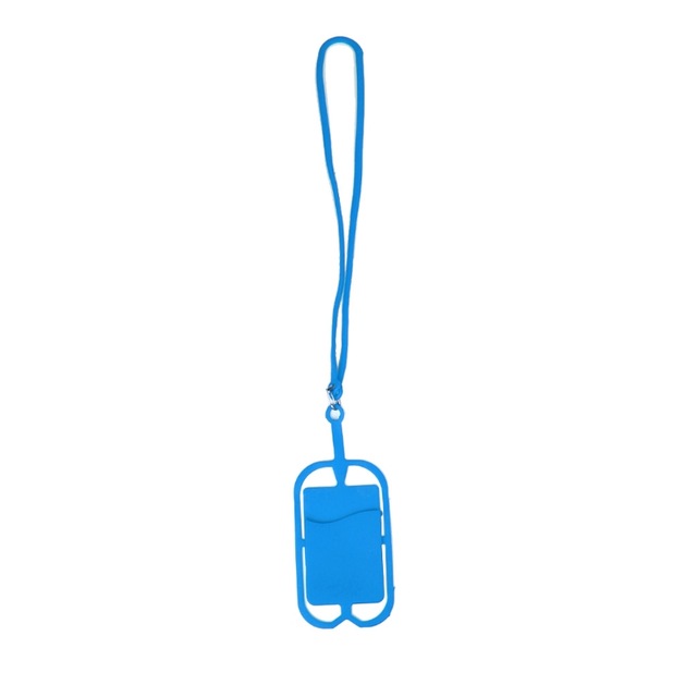 Detachable Silicone Lanyard Cell Phone Case Holder Neck Strap With ID Card Slot