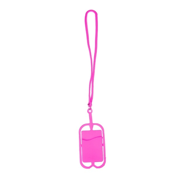 Detachable Silicone Lanyard Cell Phone Case Holder Neck Strap With ID Card Slot