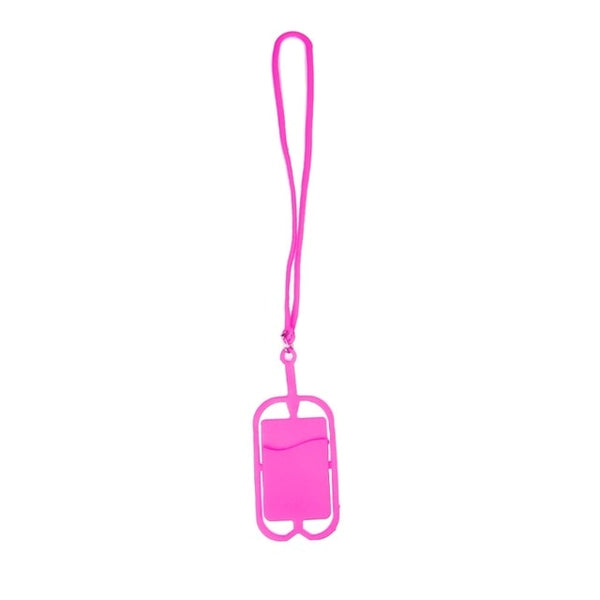 Detachable Silicone Lanyard Cell Phone Case Holder Neck Strap With ID Card Slot
