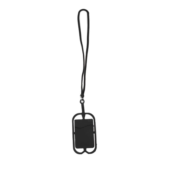 Detachable Silicone Lanyard Cell Phone Case Holder Neck Strap With ID Card Slot