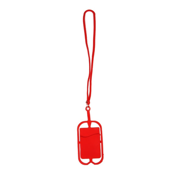 Detachable Silicone Lanyard Cell Phone Case Holder Neck Strap With ID Card Slot