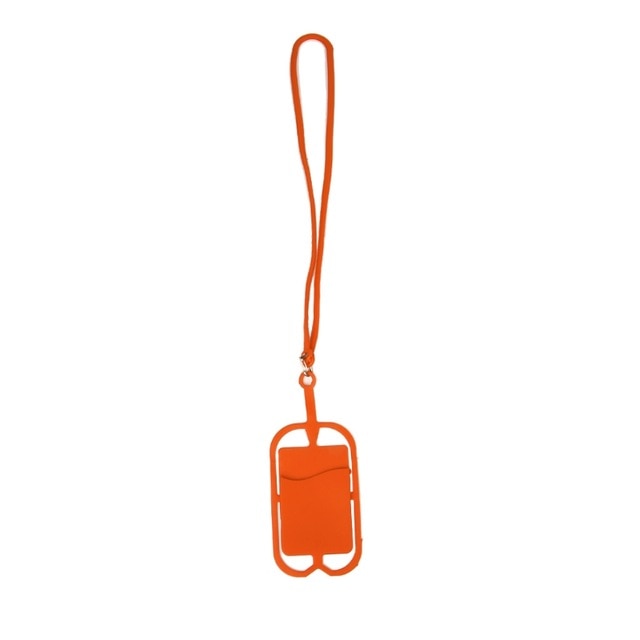 Detachable Silicone Lanyard Cell Phone Case Holder Neck Strap With ID Card Slot