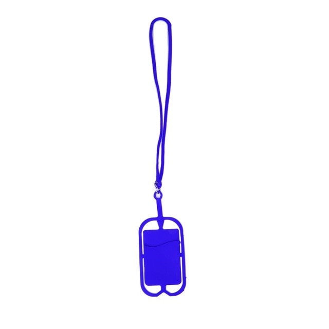 Detachable Silicone Lanyard Cell Phone Case Holder Neck Strap With ID Card Slot