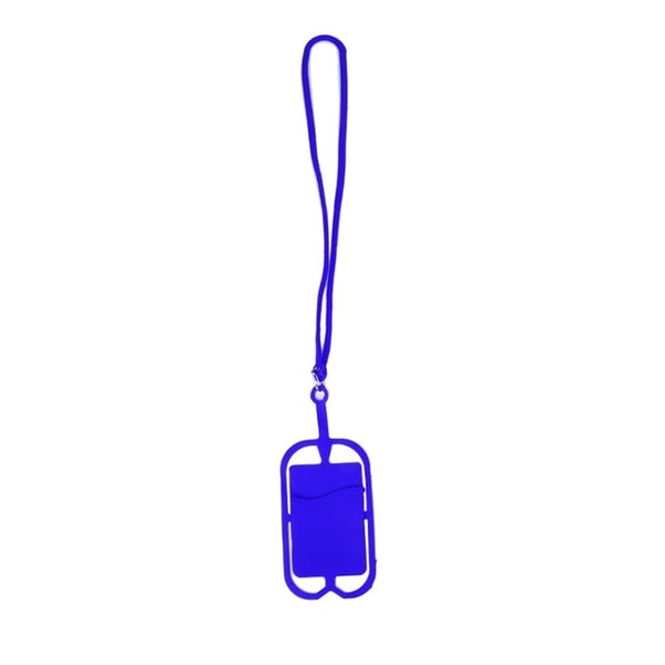 Detachable Silicone Lanyard Cell Phone Case Holder Neck Strap With ID Card Slot