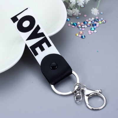 10Pcs/lot Nylon Wrist Strap Lanyard Smile Short Rope for Phones iPhone X Samsung Xiaomi Camera Cell Phone USB Mp3 Mp4 For Keys