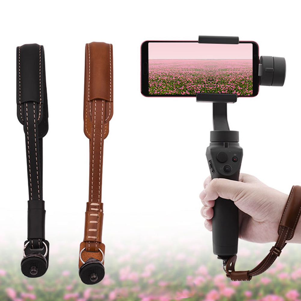 Protection Safety Adjustable PU Leather Hand Grip Durable Lanyard Wrist Strap Handheld Gimbal Accessories For OSMO Mobile 2
