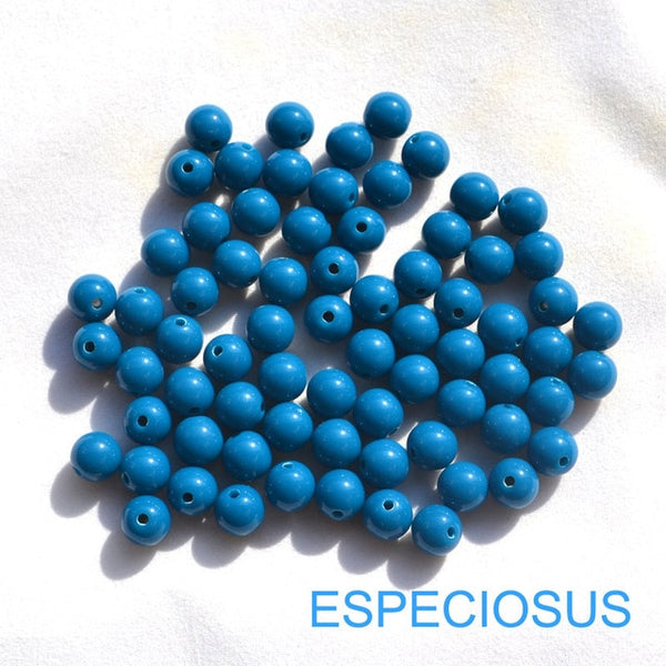 100pcs DIY Bracelet Accessories Children Gift Handcraft Department 18 Color 8MM Round Shape Acrylic Sugar Beads Jewelry Findings