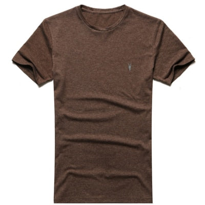 new spring & summer AS mens t-shirt fitness cotton tee tops sheep head logo solid basic T-shirt casual brand clothing T4307