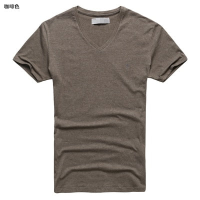 new spring & summer AS mens t-shirt fitness cotton tee tops sheep head logo solid basic T-shirt casual brand clothing T4307