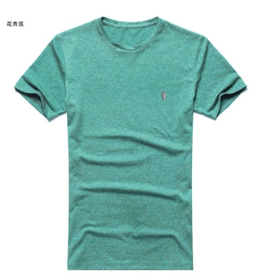new spring & summer AS mens t-shirt fitness cotton tee tops sheep head logo solid basic T-shirt casual brand clothing T4307