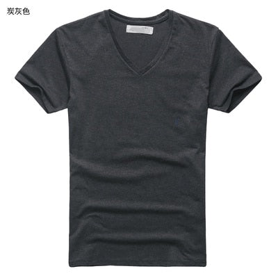 new spring & summer AS mens t-shirt fitness cotton tee tops sheep head logo solid basic T-shirt casual brand clothing T4307