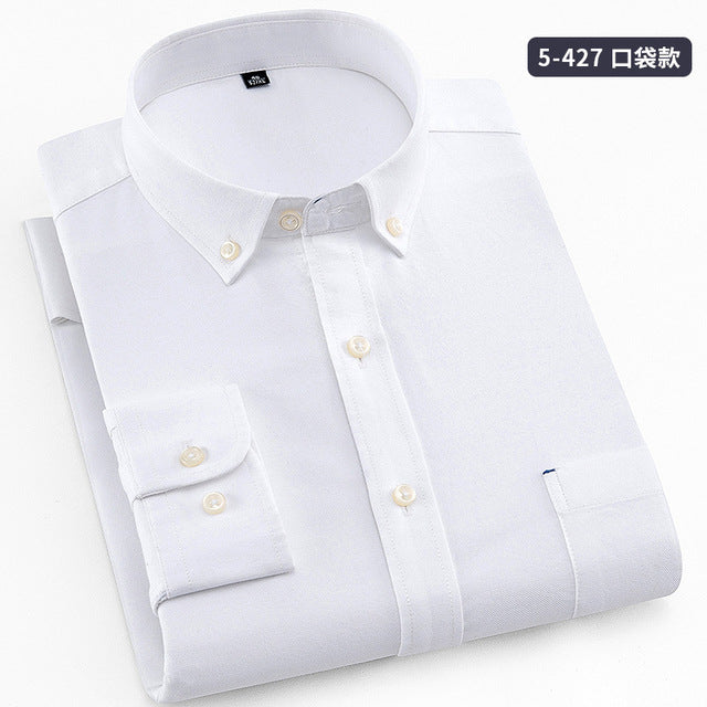 Men Shirt Long Sleeve Oxford Male Shirts 8XL Men Dress Shirts Large 7XL 6XL White Social Shirt Cheap China Imported Men Clothing