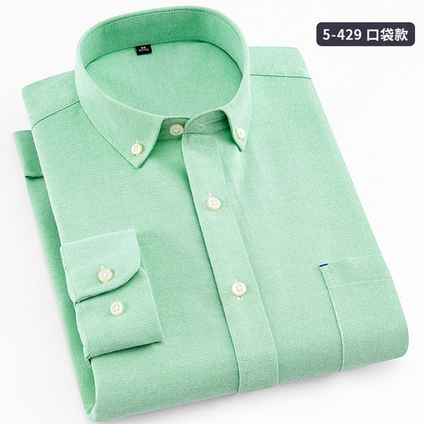 Men Shirt Long Sleeve Oxford Male Shirts 8XL Men Dress Shirts Large 7XL 6XL White Social Shirt Cheap China Imported Men Clothing