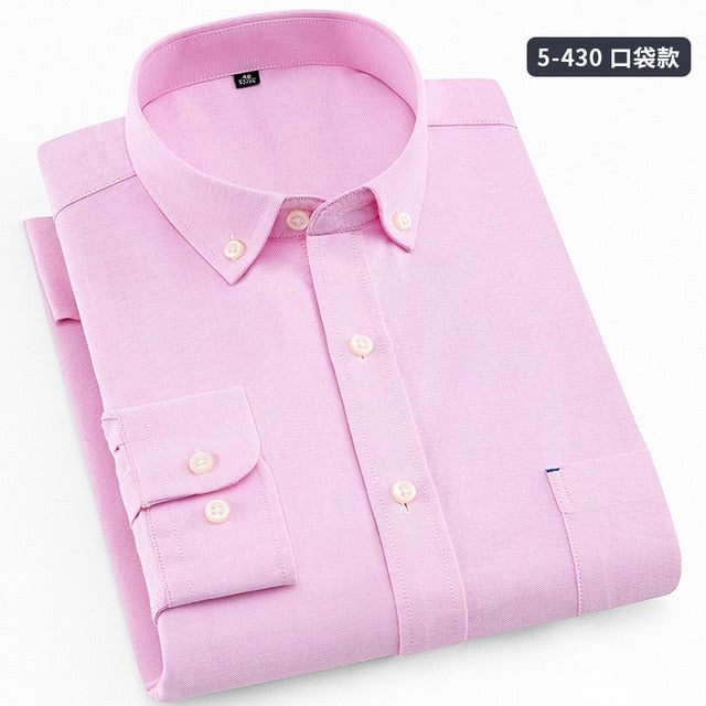 Men Shirt Long Sleeve Oxford Male Shirts 8XL Men Dress Shirts Large 7XL 6XL White Social Shirt Cheap China Imported Men Clothing
