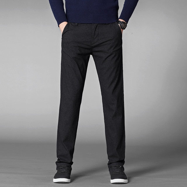 Plus Size 42 44 46 Casual Pants Men 2019 Spring New Business Fashion Elastic Force Trousers Male Brand Clothes