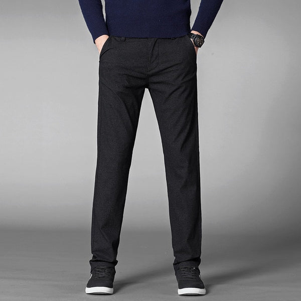Plus Size 42 44 46 Casual Pants Men 2019 Spring New Business Fashion Elastic Force Trousers Male Brand Clothes