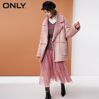 ONLY  womens' winter new lamb cashmere suede cotton jacket |118322514