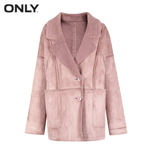 ONLY  womens' winter new lamb cashmere suede cotton jacket