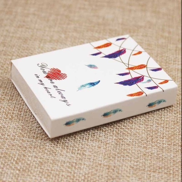 Dreamcatcher printed gift box Diy handmade love wedding  favor box UK/USA country signal gift package box 12pcs +12pc inner card