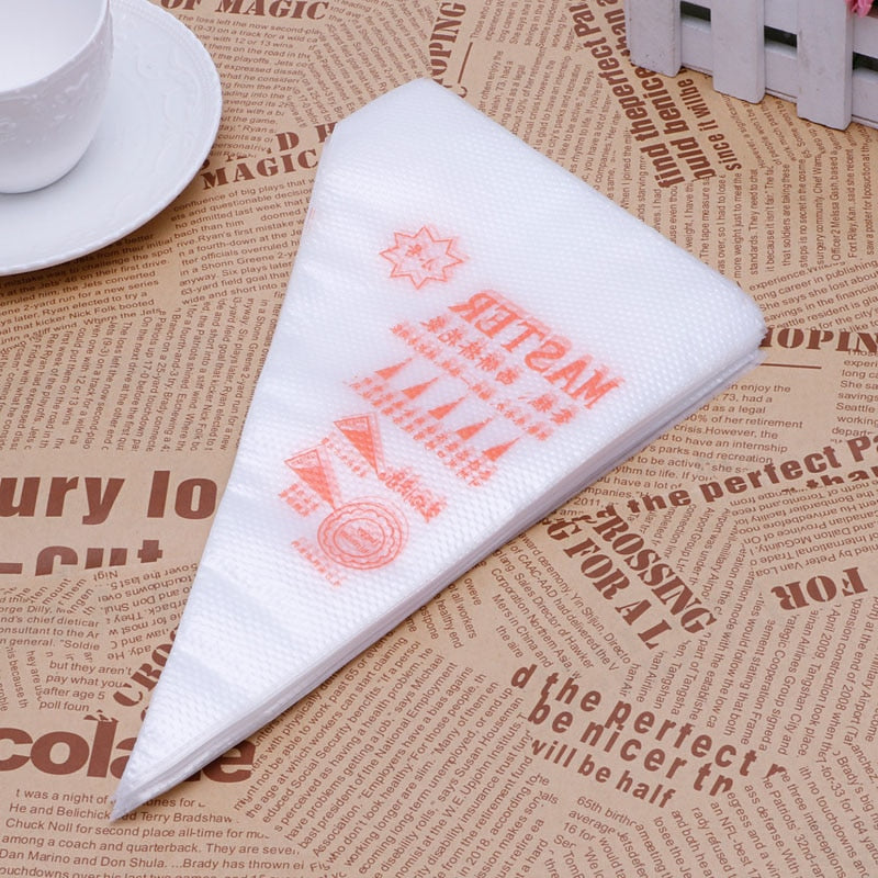 100Pcs/Bag Disposable Red Decorating Bag Multi-function DIY Cream Gummy Dessert Baking Wedding Cake Manual Decoration Tool Hot