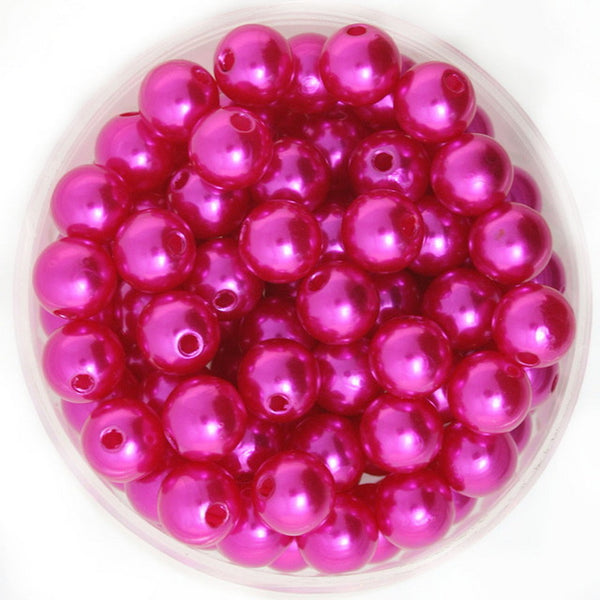 4 6 8 10mm ABS Imitation Pearl Beads DIY Big Hole Beads Wholesale Plastic Ball Round Loose Beads For Jewelry Making