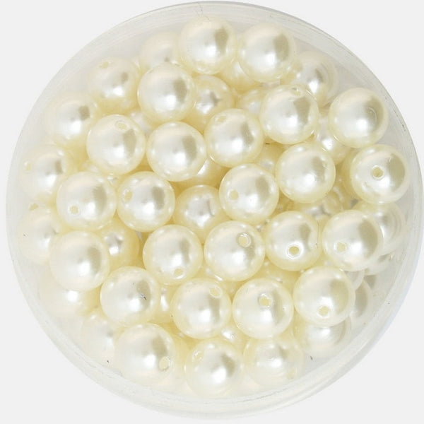 4 6 8 10mm ABS Imitation Pearl Beads DIY Big Hole Beads Wholesale Plastic Ball Round Loose Beads For Jewelry Making