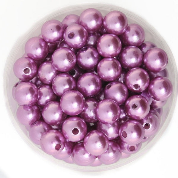 4 6 8 10mm ABS Imitation Pearl Beads DIY Big Hole Beads Wholesale Plastic Ball Round Loose Beads For Jewelry Making